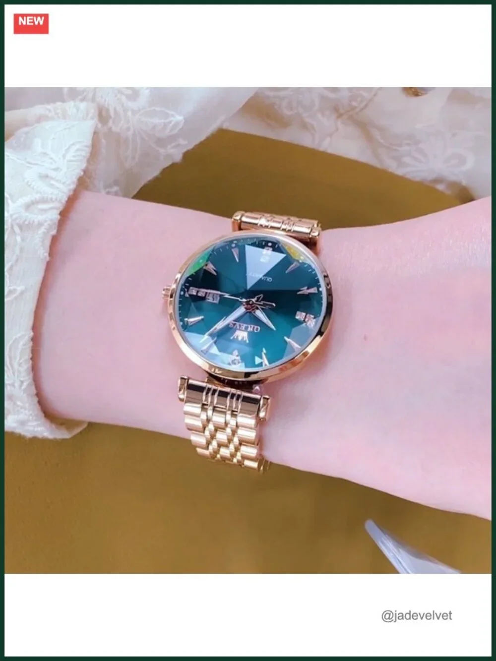 Quartz Dress Watch Waterproof Stainless Steel Adjustable Bracelet Date